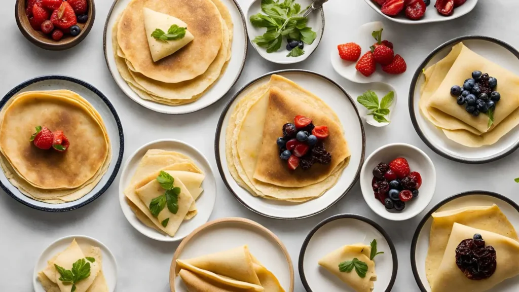 A close-up of crepe batter being whisked in a bowl, demonstrating the ideal smooth consistency for perfect crepes.

