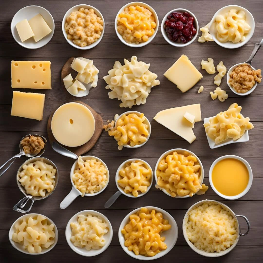 Melting cheese poured over macaroni pasta for the perfect mac and cheese