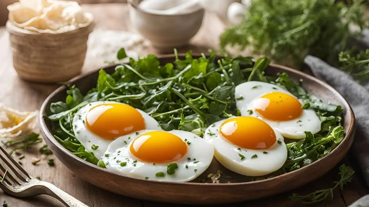 A cracked egg with a golden yolk is surrounded by icons representing muscle growth, weight management, immunity, and glowing skin. Bold text reads 'Top Benefits of Egg Protein You Need to Know.'