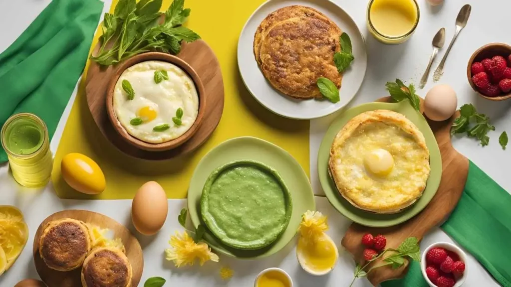 A collage of egg-based dishes including an omelet, a protein smoothie, and baked muffins, showcasing creative ways to enjoy egg protein.